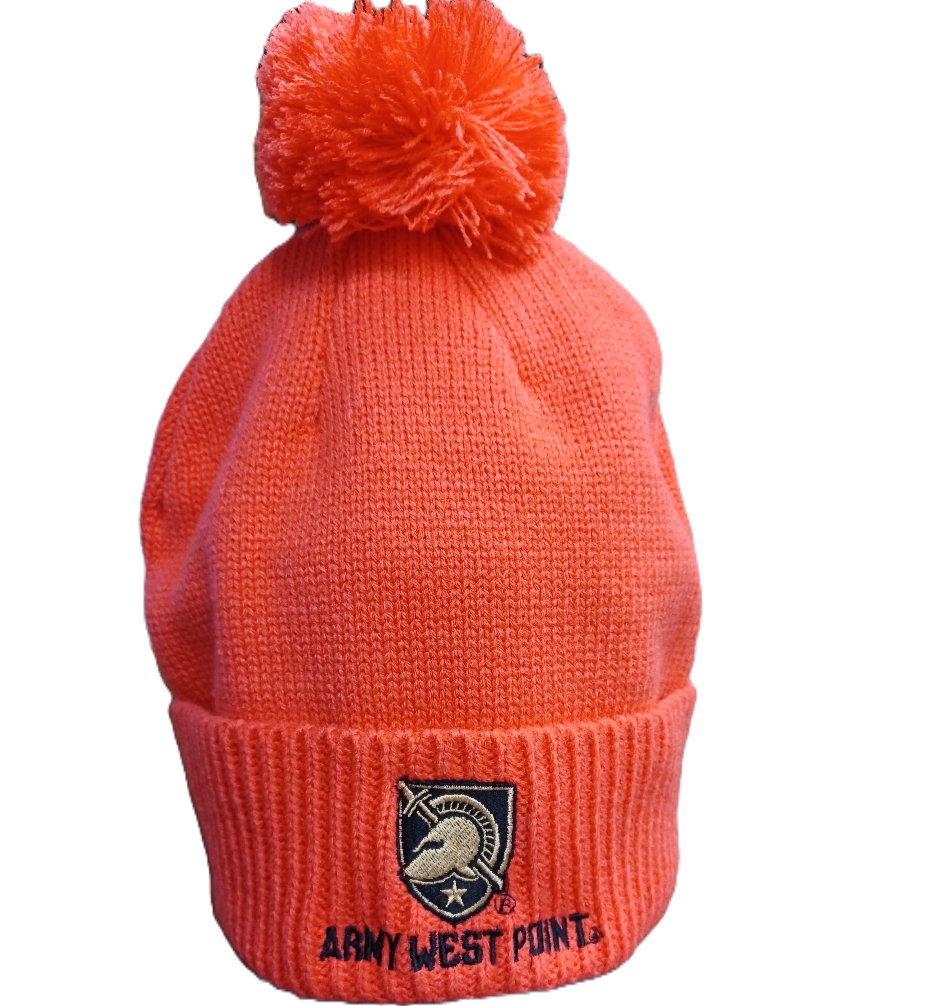 Army West Point Red Knit Pom Pom Hat with Shield | Academy Store